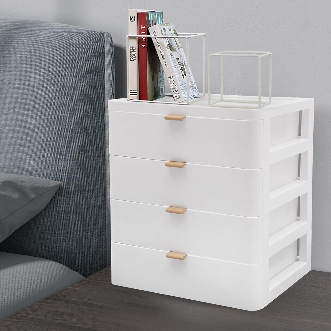 Schubladenbox, Schreibtisch-Organizer mit Schublade, Schreibtisch-Aufbewahrungsbox 4-lagen Schublade