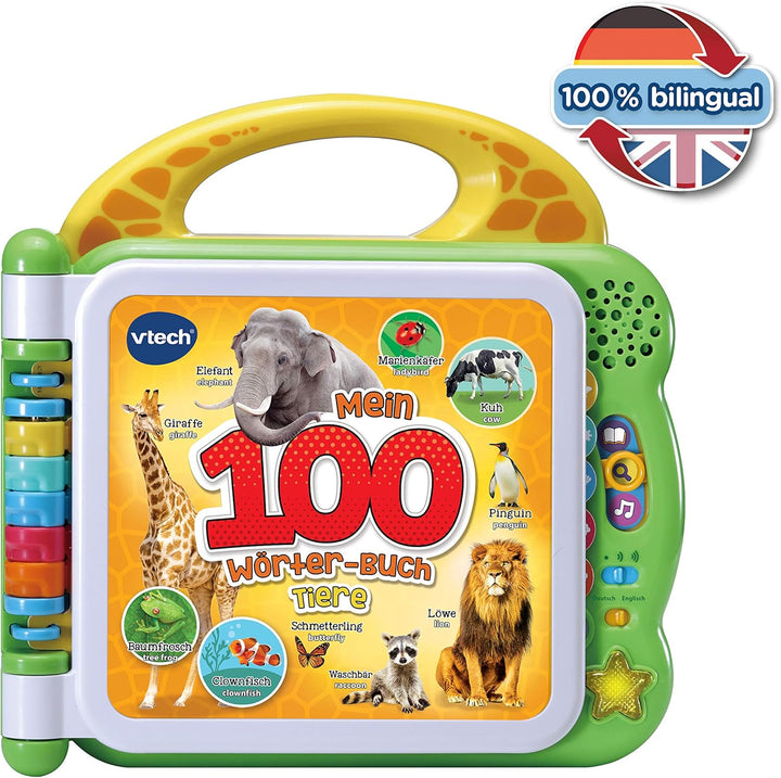 VTech Baby Mein 100-Wörter-Buch: Tiere & Baby Mein erstes Liederbuch – Kunterbuntes Buch mit 6 Seite