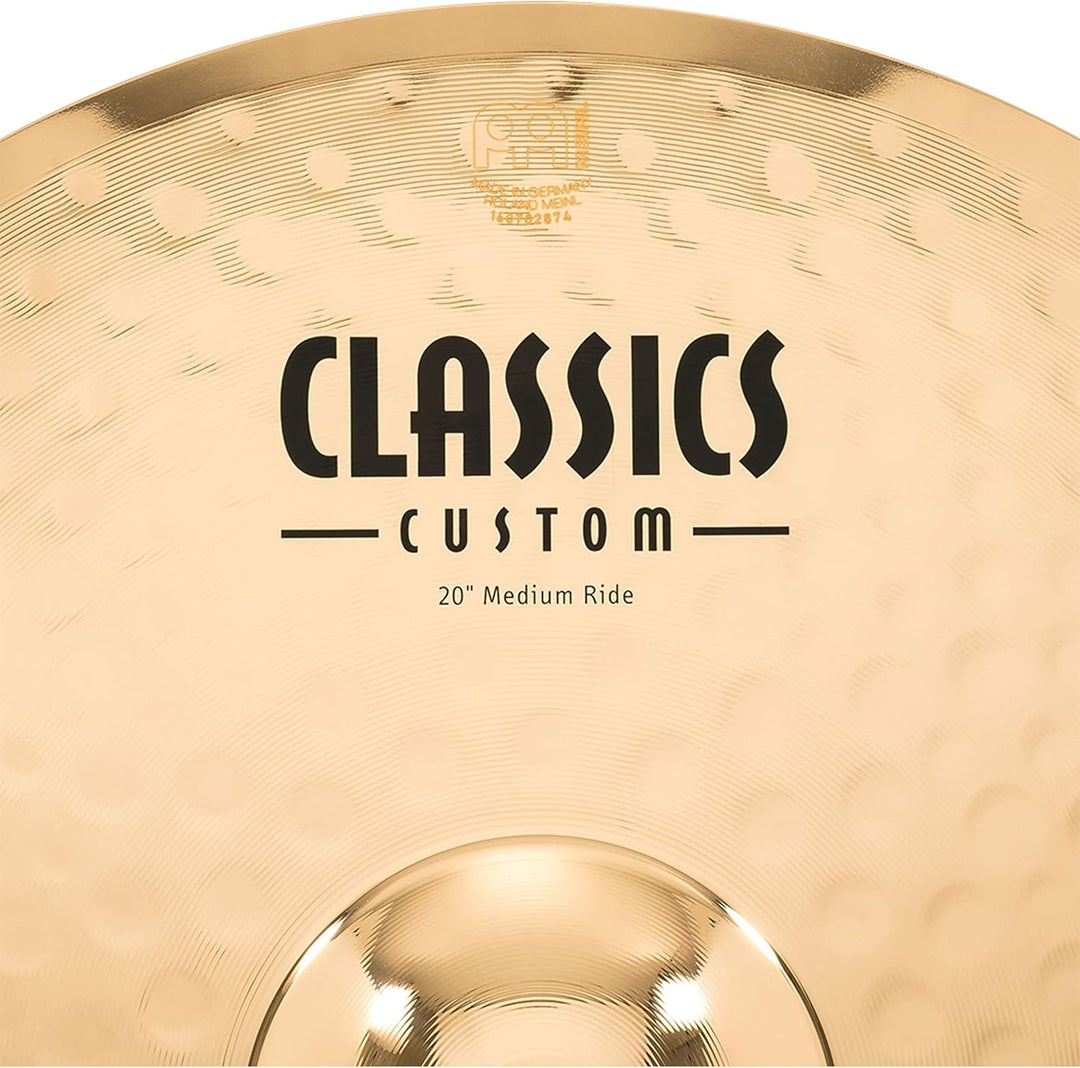 Meinl Cymbals Classics Custom Brilliant Ride Medium 20 Zoll (Video) Schlagzeug Becken (50,80cm) B12