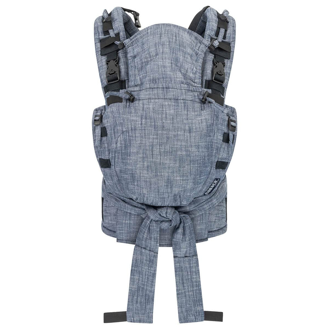 Hoppediz ♥ NABACA Komfort-Modultrage Basic-Set Popeline denim - Babytrage ab Geburt ✓ Bauchtrage ✓ R