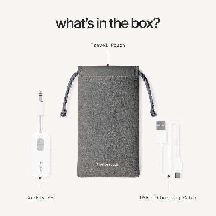 Twelve South AirFly SE Bluetooth Wireless Transmitter/Adapter für AirPods/Kabellose oder geräuschunt