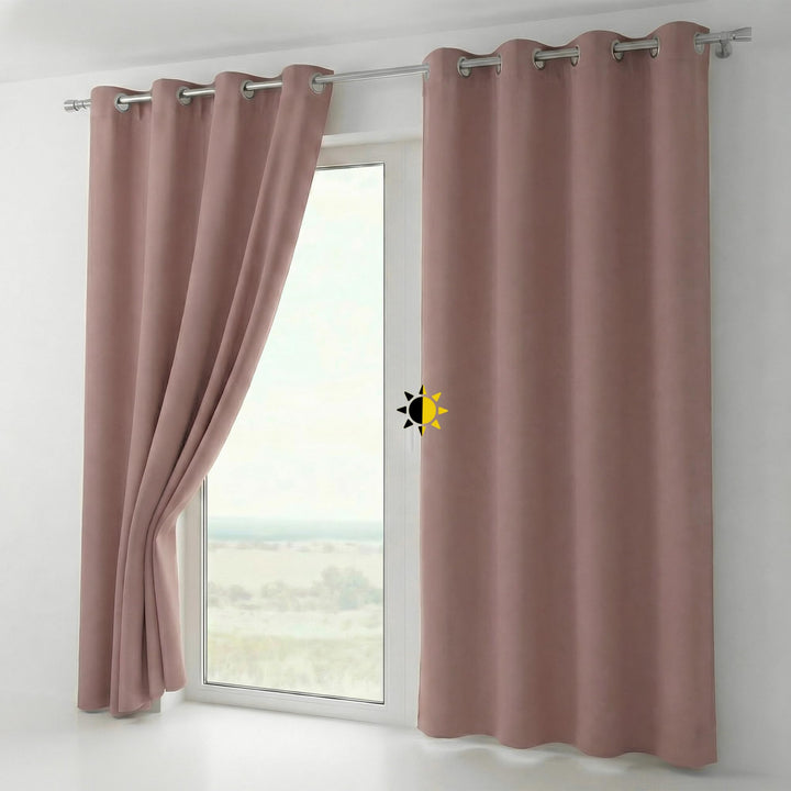 BEAUTEX Verdunkelungsgardine mit Ösen, Blackout Ösenschal Blickdicht abdunkelnd, Grösse und Farbe wä