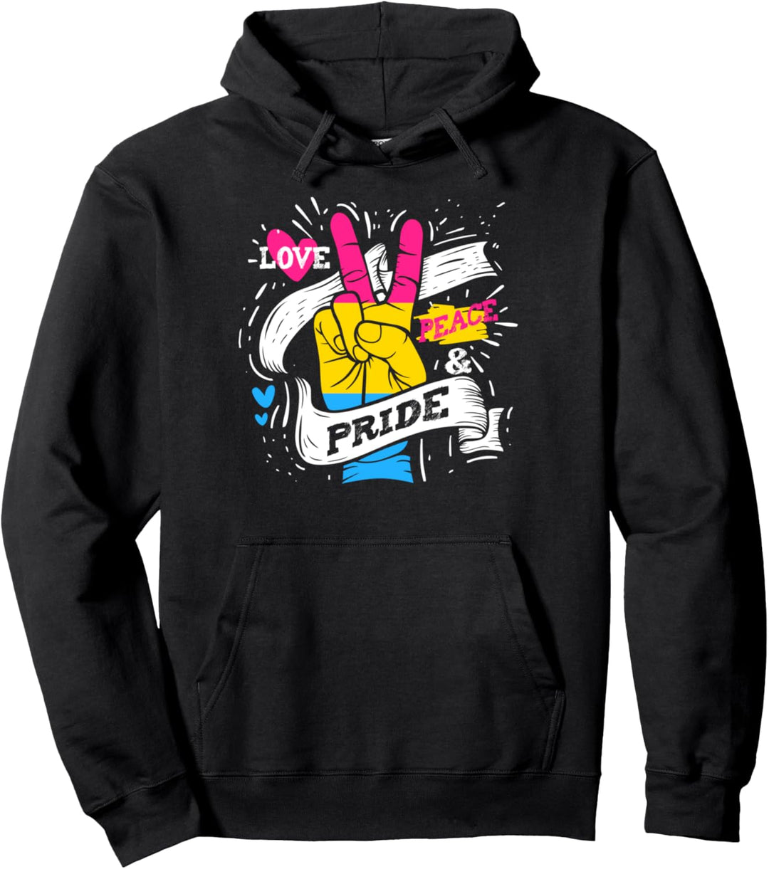 Subtile Pan Stolz Flagge Liebe Frieden Stolz Niedlich LGBTQ Pullover Hoodie
