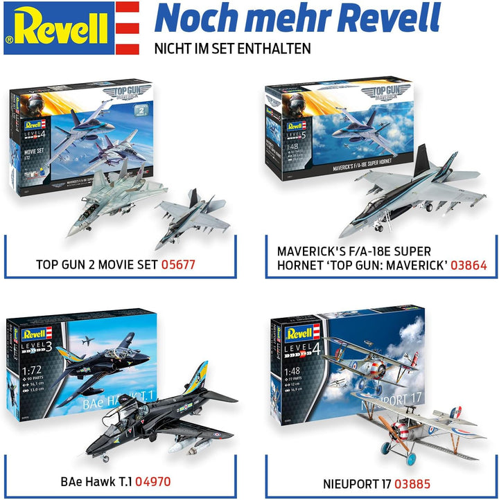 Revell Maverick's F-14A Tomcat “Top Gun” | Authentischer Modellbausatz des Fliegers | Mit bewegliche