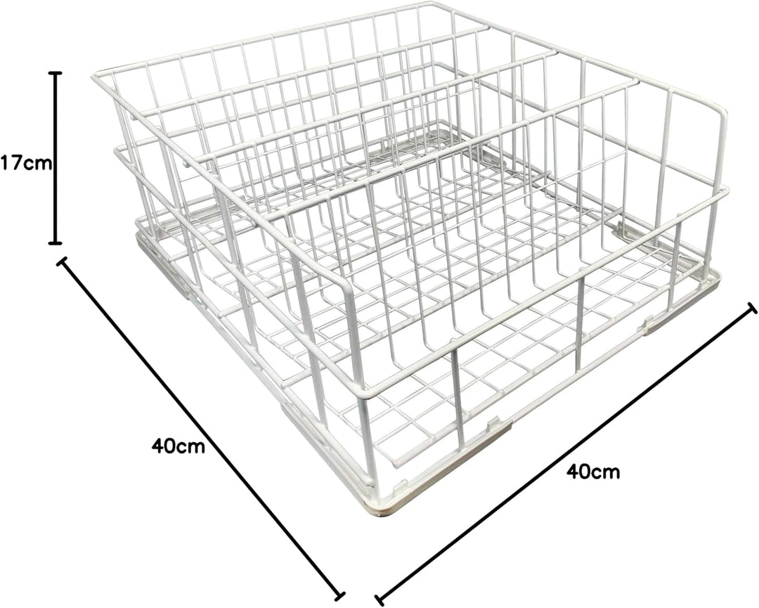 Gläserspülkorb Drahtgitterkorb 400x400 mm - 4 Reihen | Made in EU | Gläserkorb für Gastronomie | Pro