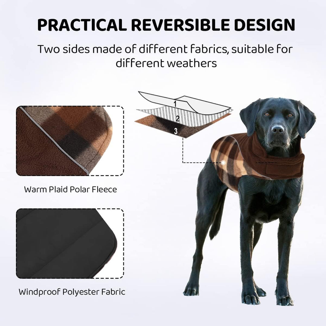 Warme Hundemantel Winter, Hundemantel mit Bauchschutz, Wintermantel für Hunde mit Reflektierend, Wen