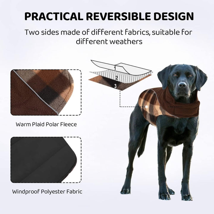 Warme Hundemantel Winter, Hundemantel mit Bauchschutz, Wintermantel für Hunde mit Reflektierend, Wen