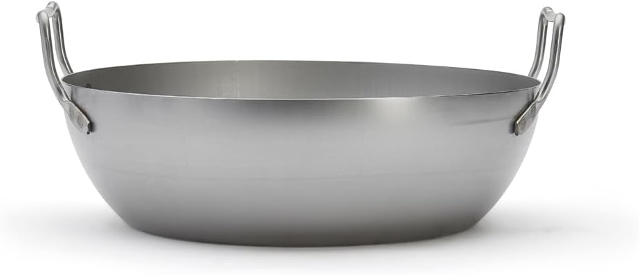 De Buyer - 5050.36 - Fritiertopf gewölbt, ohne korb - 36cm, Blau 36 centimeters, 36 centimeters