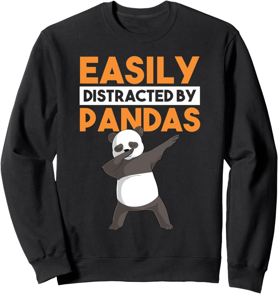 Lustiger Dabbing Dab Dance von Pandas leicht ablenkbar Sweatshirt