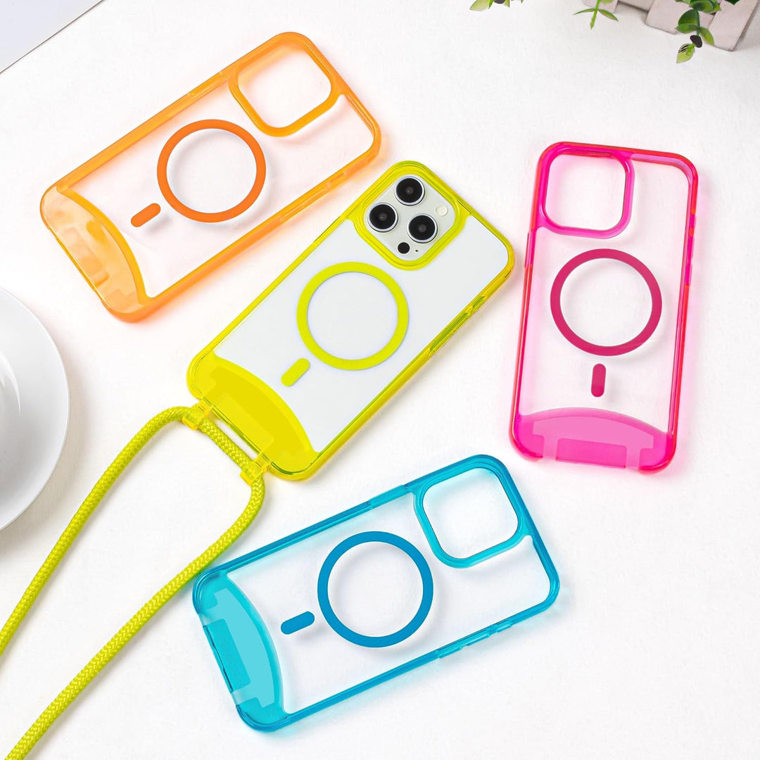 Handyband kompatibel mit iPhone 13 Pro Max, Necklace Hülle mit Bands Handyhülle für zum Umhängen,Mag