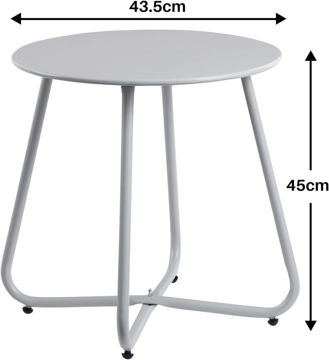 HollyHOME Beistelltisch Outdoor Gartentisch Balkontisch, Runder Patio Beistelltisch Kaffeetische Nac