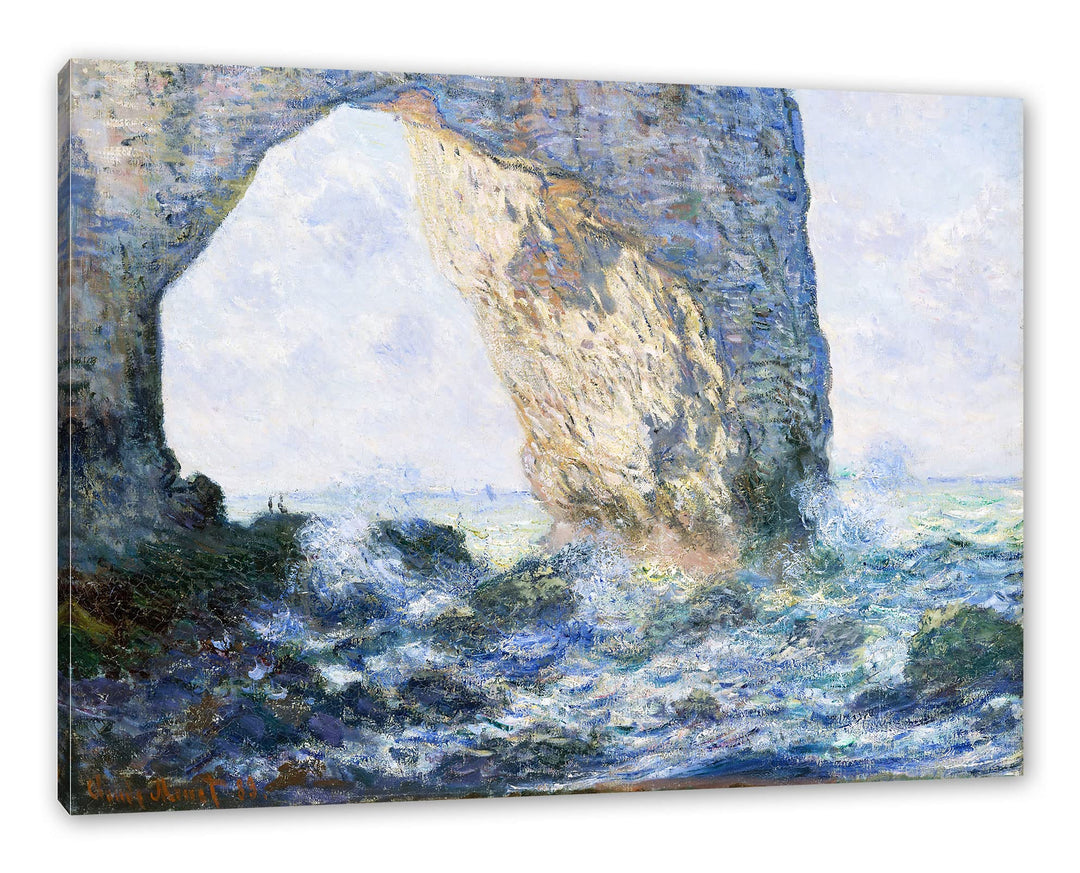 Generisch Claude Monet - Das Manneporte bei Etretat als Leinwandbild/Grösse: 100x70 cm/Wandbild/Kuns