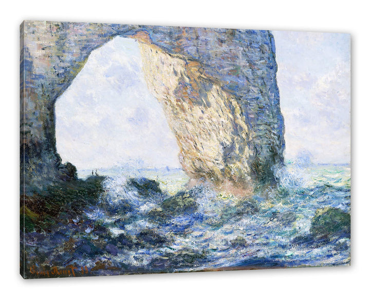 Generisch Claude Monet - Das Manneporte bei Etretat als Leinwandbild/Grösse: 100x70 cm/Wandbild/Kuns