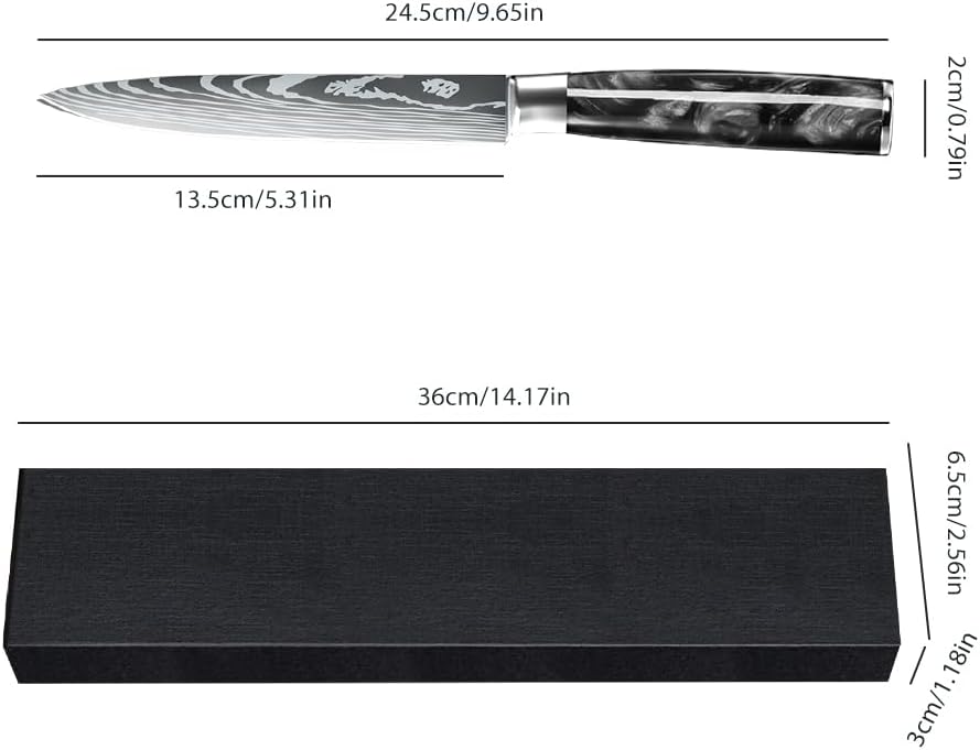 MDHAND 13cm Kochmesser Universalmesser Küchenmesser Scharfe aus Deutschem Edelstahl, Ergonomischer K