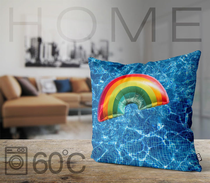 VOID Regenbogen Schwimmbad Kissenbezug Kissenhülle Polyester wasserfest Outdoor Indoor, Kissen Gröss