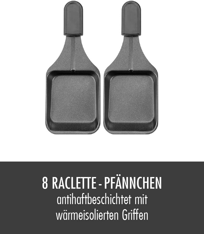 GASTROBACK 42567 Raclette Fondue Set Family and Friends, für 8 Personen mit grosser Gerippter Grillp