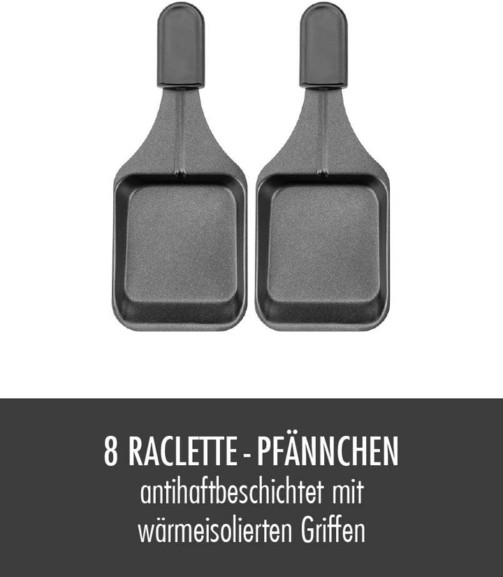 GASTROBACK 42567 Raclette Fondue Set Family and Friends, für 8 Personen mit grosser Gerippter Grillp