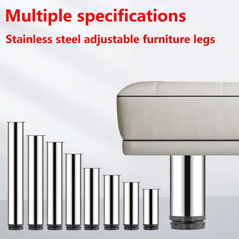 Qrity 4X Tischbein, Füsse für Möbel, Möbelfüsse Verstellbar 350mm, Tischbeine Möbelfuss für Tabellen