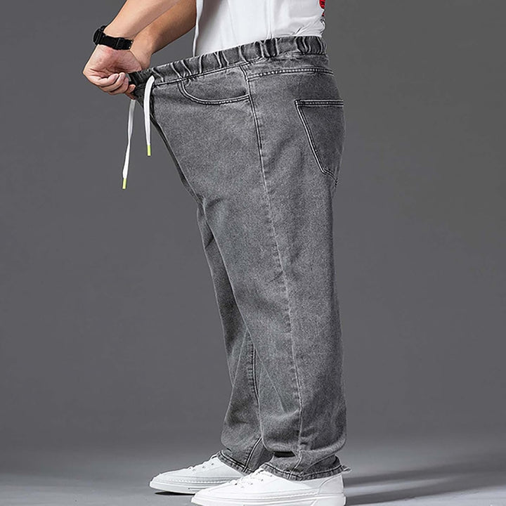 Generisch Jeanshose Herren Stretch Mit Gummizug, Jeanshosen Herren Grosse Grössen, Denimhose Elastis