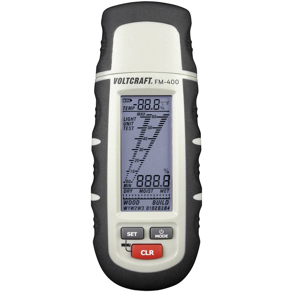 VOLTCRAFT FM-400 Materialfeuchtemessgerät Messbereich Baufeuchtigkeit (Bereich) 0.1 bis 24% vol Mess