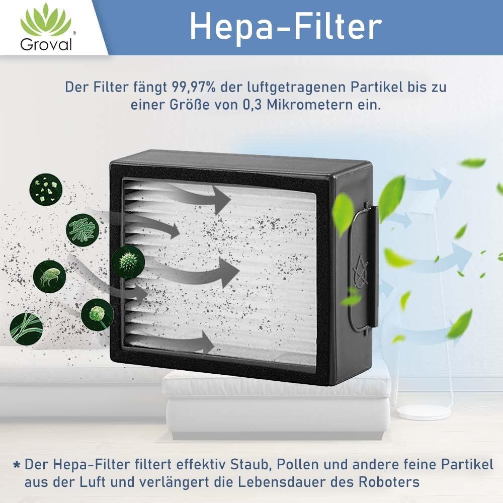 Ersatzteilset kompatibel mit iRobot Roomba i8 i8+ i7 i7+/ i7 Plus E5 E6 J7 J7+ | Inklusive Multibode