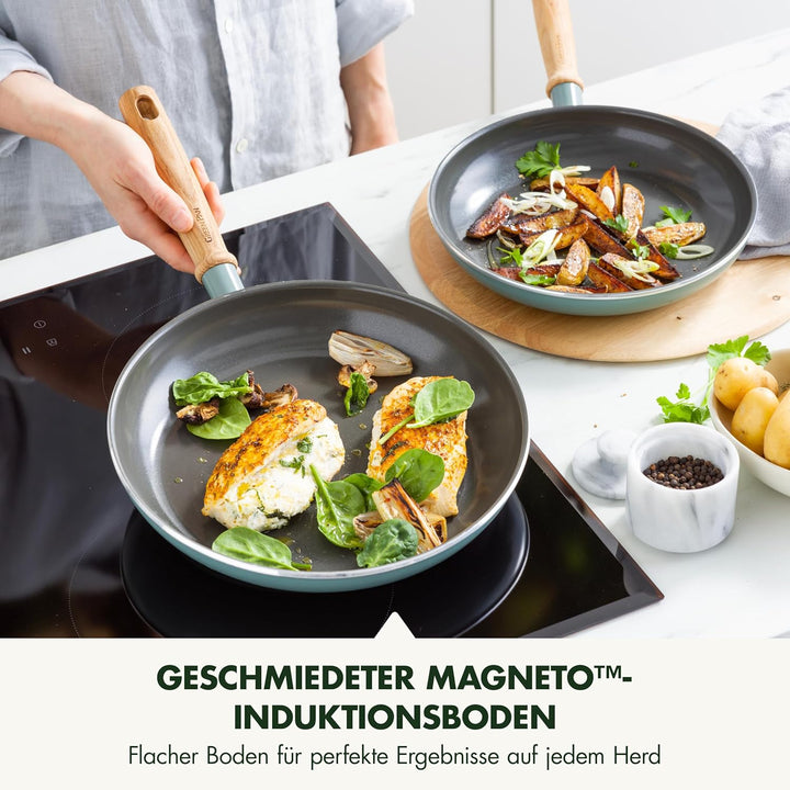 GreenPan Mayflower Gesundes Keramik-Kochgeschirr-Set mit 5 Töpfen und Pfannen, Inklusive Bratpfannen