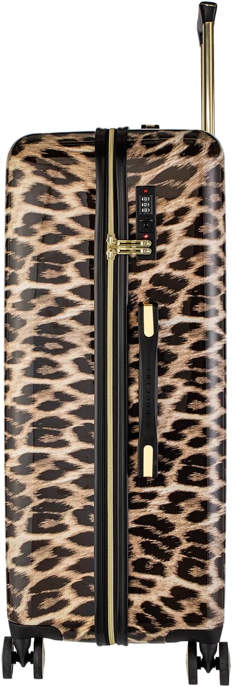 Koffer Reisekoffer Hartschalen Trolly Puccini® Beverly Hills (Leopard Beige 6, Set: Gross + Mittelgr