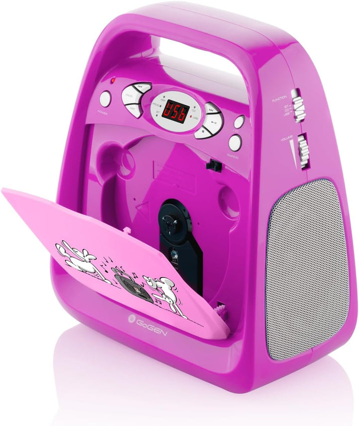 GOGEN Kinderkaraoke und CD Player I USB I MP3 I Mikrofon inklusive I Kopfhörerausgang I tragbar I Ba