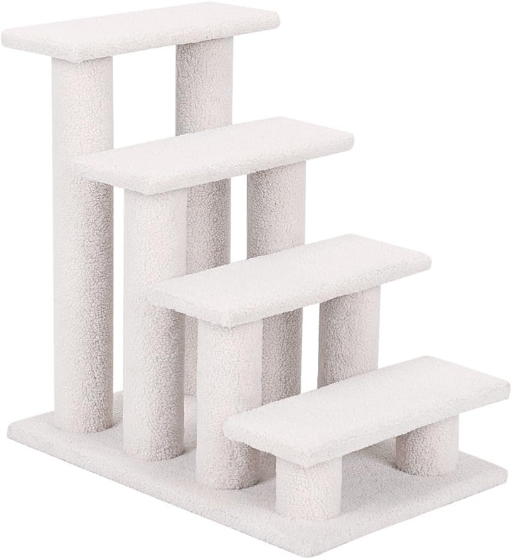 COSTWAY Tiertreppe Katzentreppe 4 Stufen, Treppe für Katze und Hunde bis 25 kg, Haustiertreppe Klein