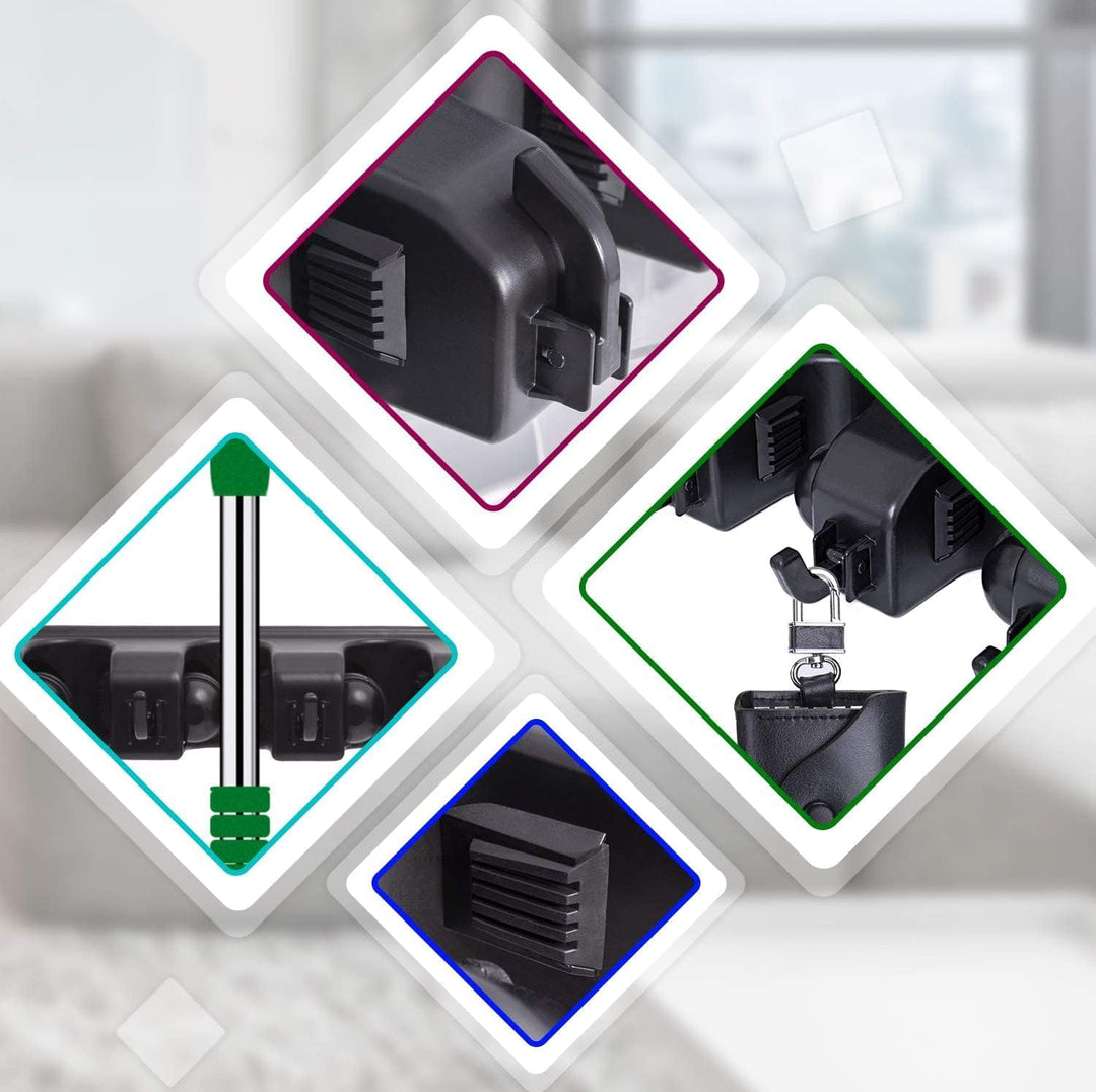HYRIXDIRECT Besenhalter, Wandhalterung, Besen-Organizer, Mopp-Halter, Aufhänger, Gartenwerkzeug-Orga