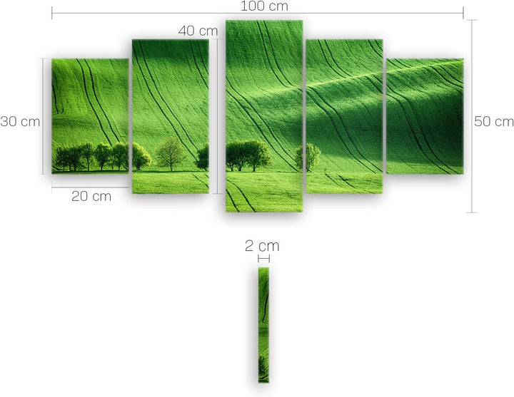 ge Bildet Bild auf Leinwand | Landschaftsbilder - green landscape - Tschechische Republik O in 100x5