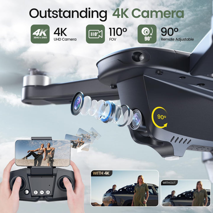 Holy Stone GPS Drohne mit 4K Kamera für Erwachsene, HS175D RC Quadcopter mit 46 Min. Lange Flugzeit,