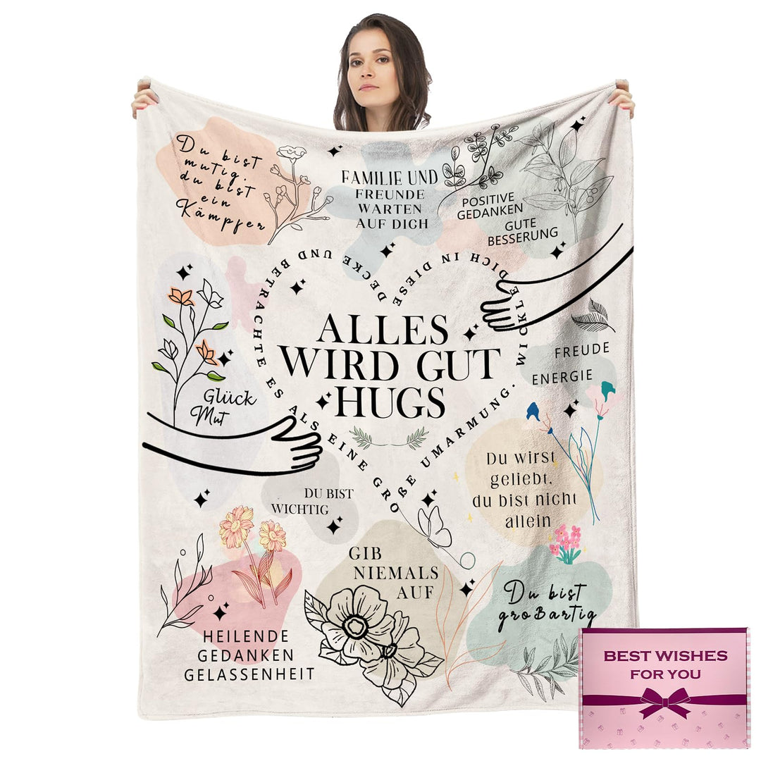 Geschenke für Frauen Männer, Gute Besserung Geschenke Decke, Aufmunterung Geschenke für Frauen Männe
