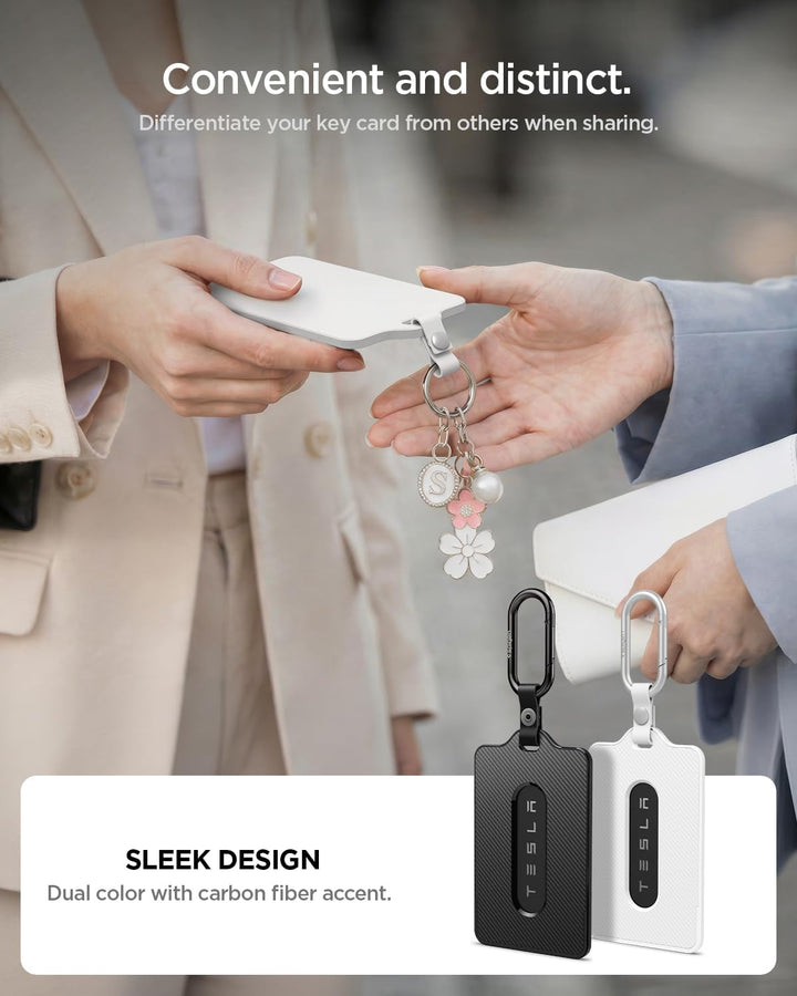 Spigen Schlüsselkartenhalter für Tesla Model Y (~2026 Juniper) Model 3 (~Highland 2026), Model S / X