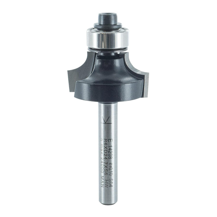 ENT Abrundfräser HW mit Kugellager S6x32 R6 D24,7x12,7mm R=6 / D=24,7 / NL=12,7, R=6 / D=24,7 / NL=1