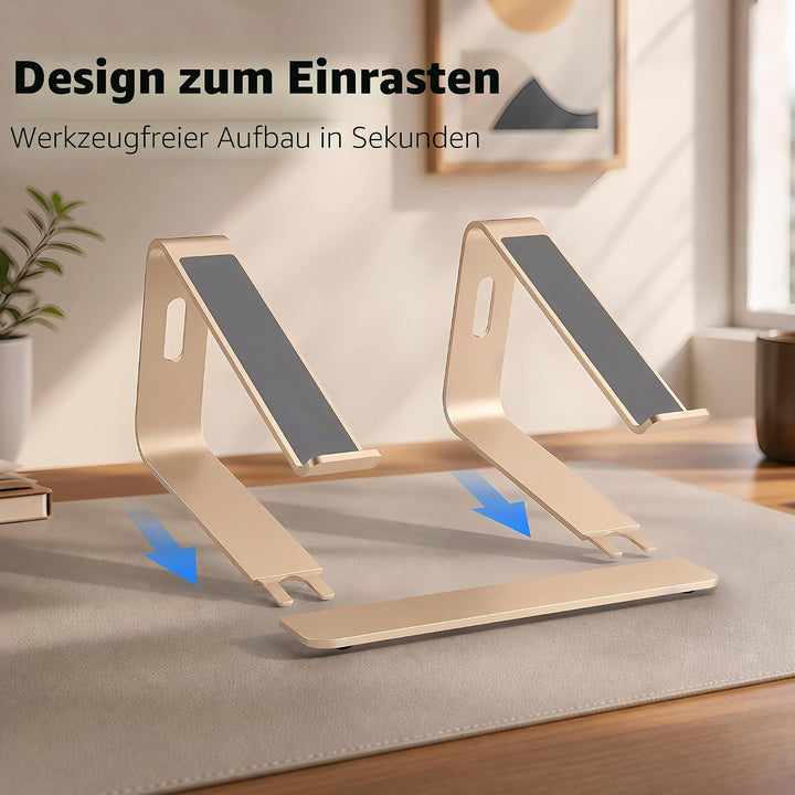 Orionstar Laptop Ständer, Ergonomischer Laptop Stand für Schreibtisch, Aluminium Laptop Halterung mi