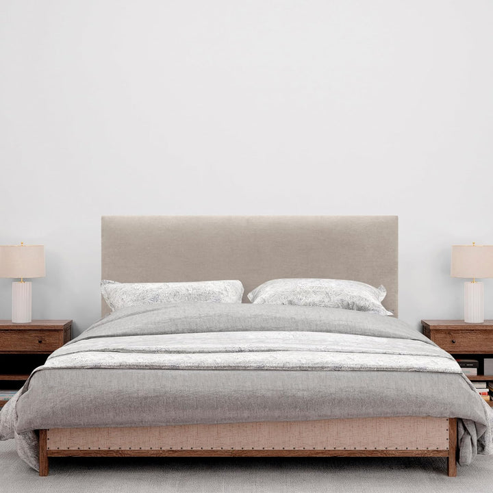 DHOME Kopfteil aus Kunstleder oder Stoff AQUALINE Glattes gepolstertes Kopfteil Luxusbett Kopfteil (