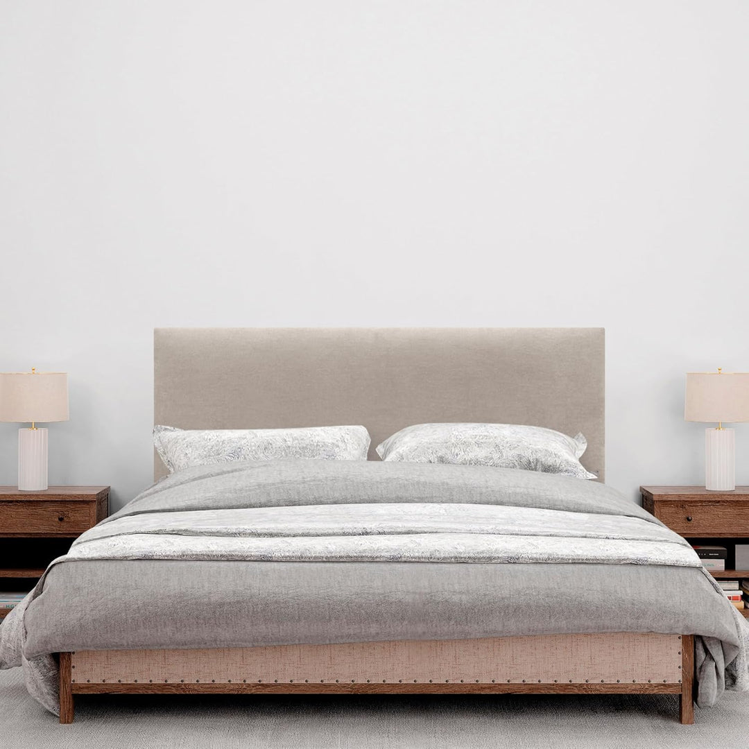 DHOME Kopfteil aus Kunstleder oder Stoff AQUALINE Glattes gepolstertes Kopfteil Luxusbett Kopfteil (