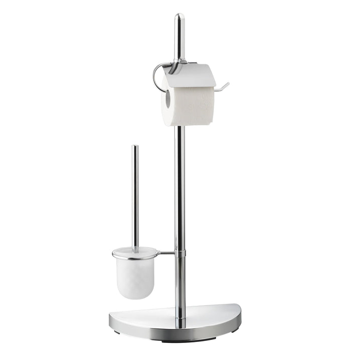 axentia WC-Garnitur Lianos aus Chrom - Toilettenpapierhalter, Toilettenbürste & Klobürstenhalter ste
