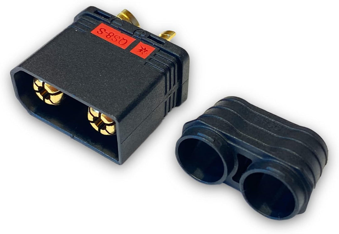 3 Paar (6 Stück) Original Antiblitz Hochstrom QS8S QS8 8mm EC8 Goldstecker Steckverbinder Verpolsich