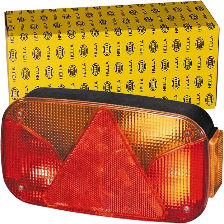 HELLA - Heckleuchte - Glühlampe - 12V - geschraubt/Anbau - Lichtscheibenfarbe: weiss/rot - Stecker: