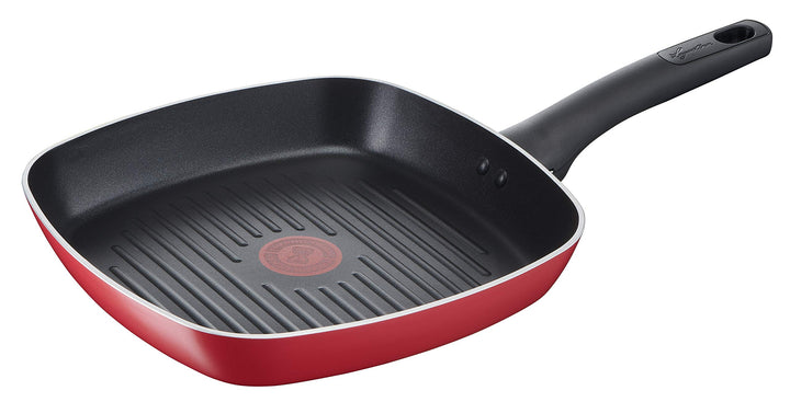 Lagostina Antihaft-Grill aus Aluminium, 26 x 26 cm, Induktion, Gas und Backofen, mit Thermo-Signal-K