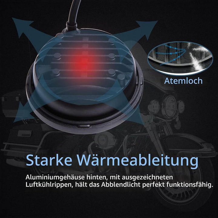 JMTBNO 2 STÜCKE 4,5 Zoll Nebelscheinwerfer 30W LED Motorrad Zusatzscheinwerfer Scheinwerfer Kompatib