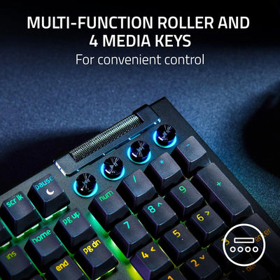 Razer BlackWidow V4 (Yellow Switch) - Mechanische Gaming-Tastatur mit Razer Chroma RGB (Mechanische