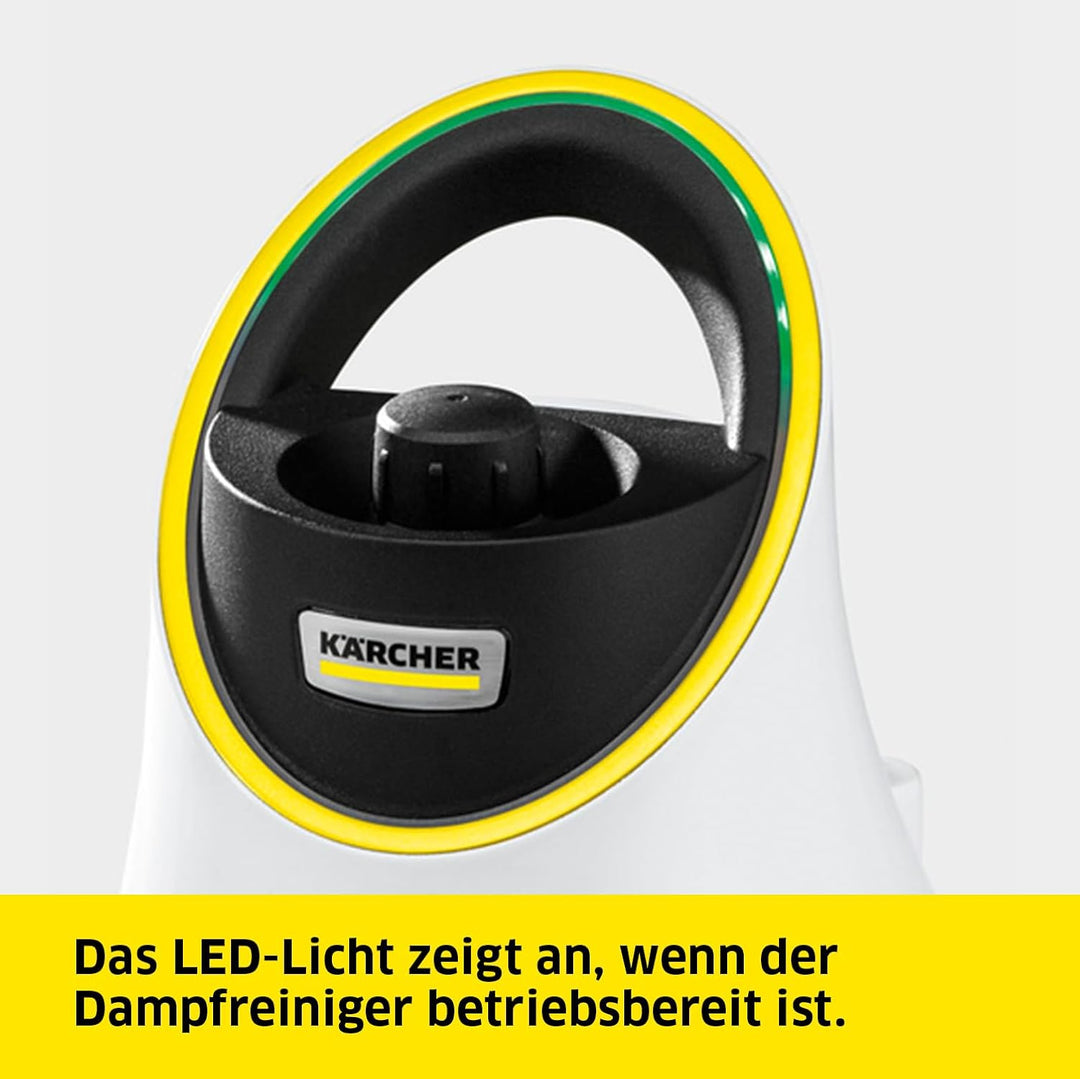 Kärcher Dampfreiniger SC 2 Deluxe, Flächenleistung: ca. 75m² & Powerdüsen-Set, Schwarz/Gelb 3,2 Bar