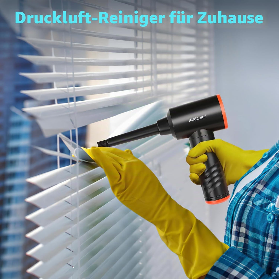 Elektrische Staubgebläse, 3-Gang 100000 U/min Compressed Air Duster Mit LED-Licht, Wiederaufladbar D