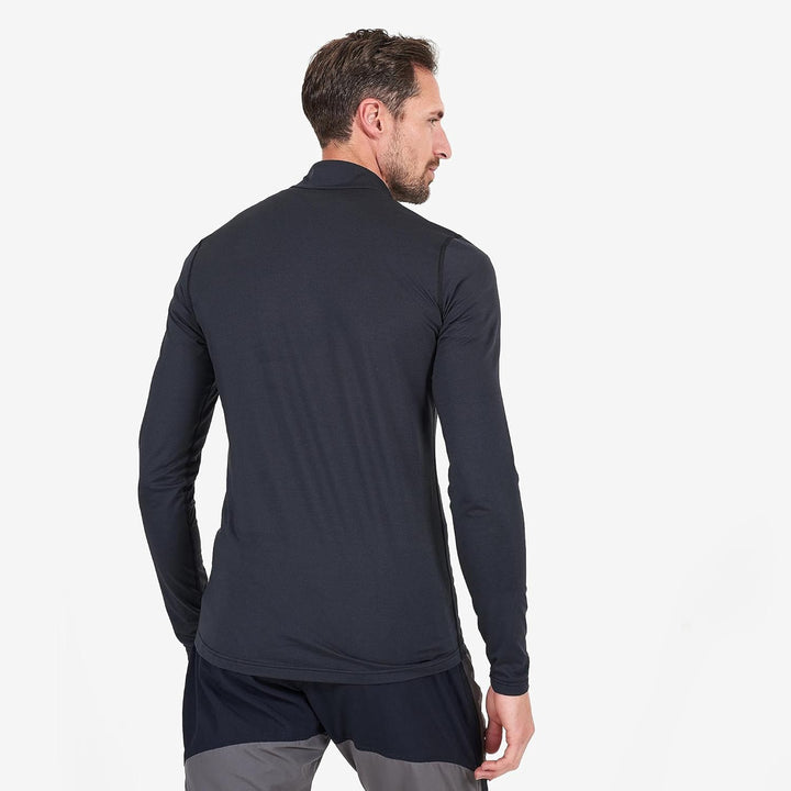 Montane Dart Thermo Zip Neck Mens Base Layer Top M Schwarz, M Schwarz