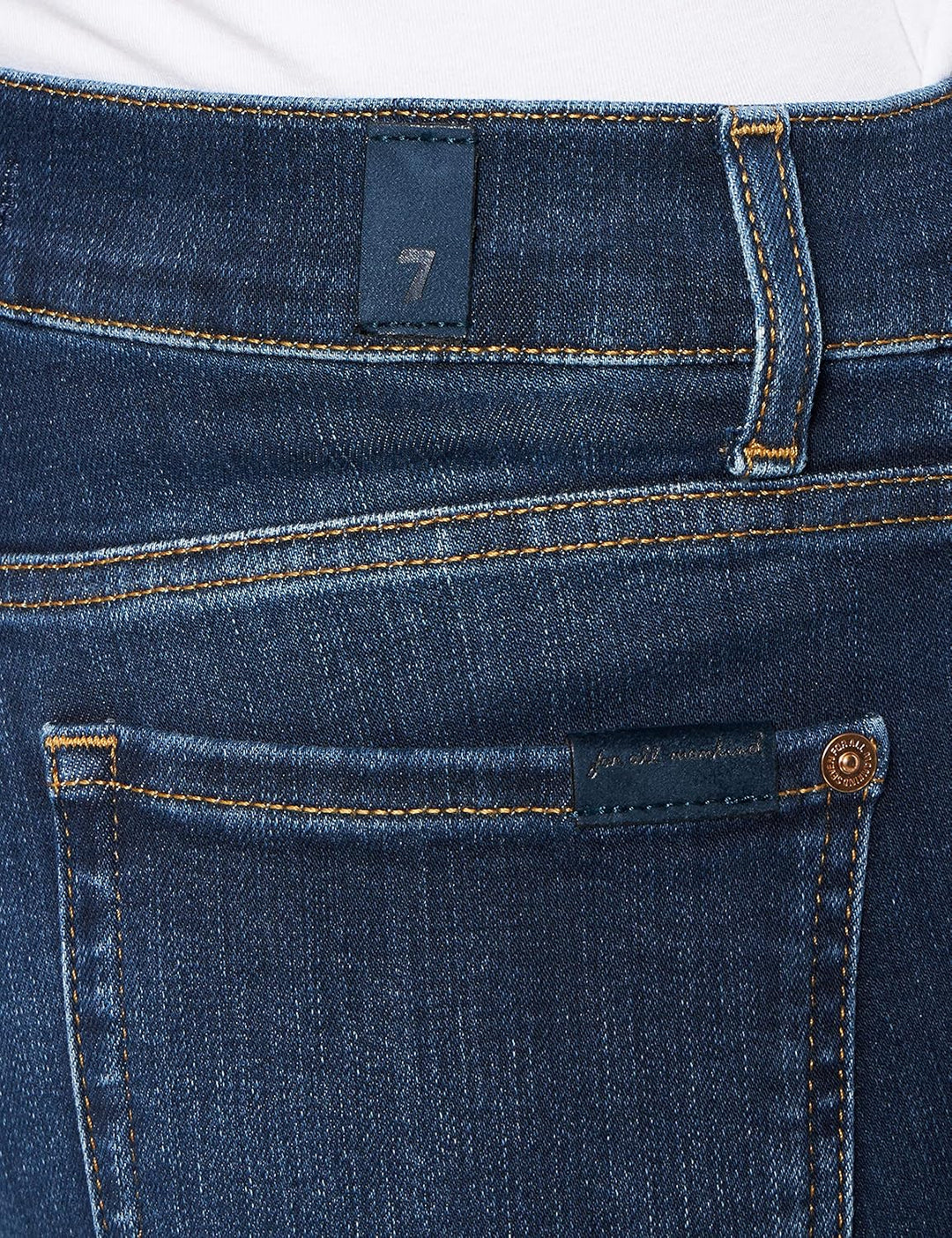 7 For All Mankind Damen Relaxed Skinny Slim Illusion Eco Empower Jeans 25 Dark Blue, 25 Dark Blue