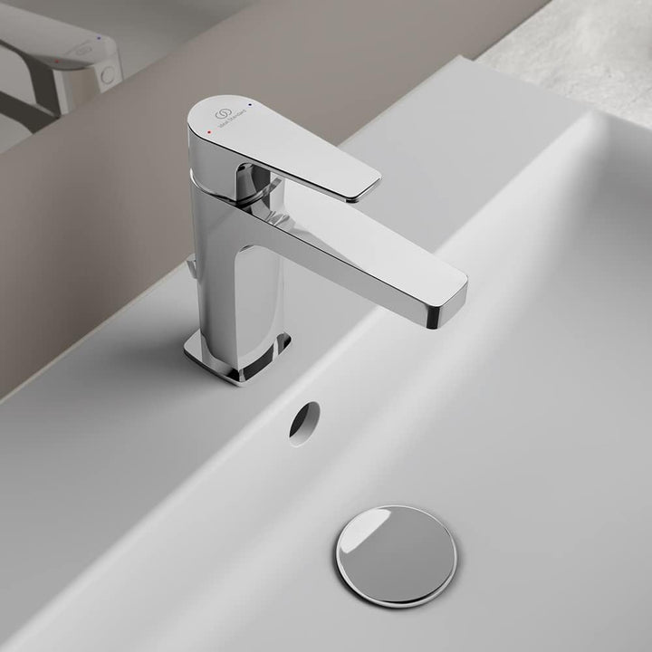 Ideal Standard BC721AA Cerafin D Waschtischarmatur, Chrome, Basin Mixer with Waste, Basin Mixer with