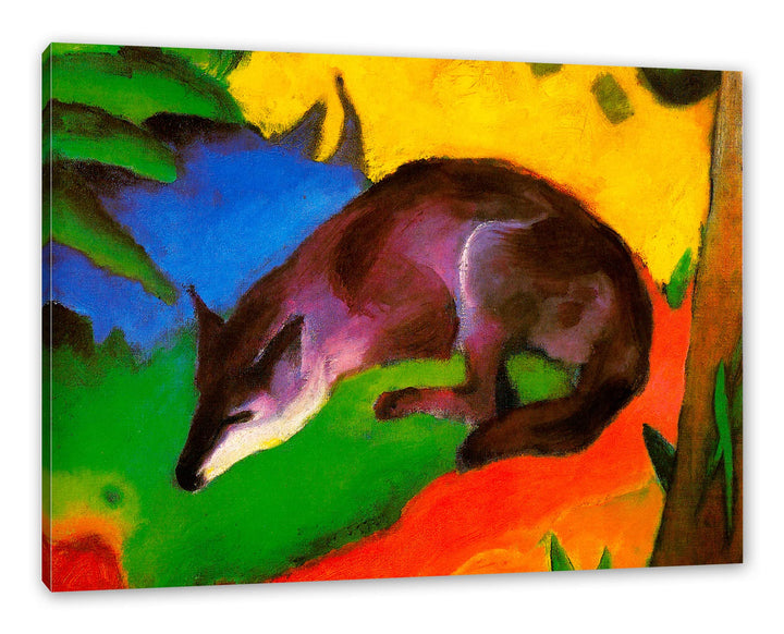 Generisch Franz Marc - Fuchs als Leinwandbild / Grösse: 120x80 cm / Wandbild / Kunstdruck / fertig b